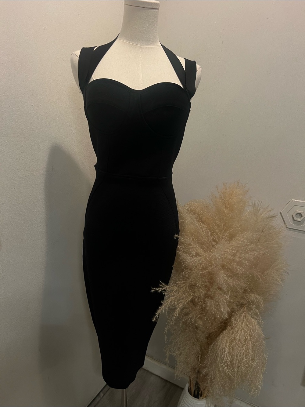 Elegant Black High-Low Women’s Dress